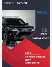 2019 LEXUS LX570 OWNERS MANUAL